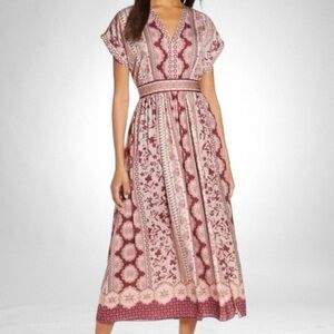 Gal Meets Glam Liza Elegant Floral Print Maxi Dress 4p